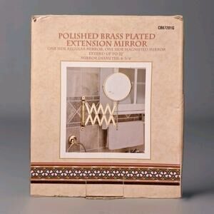 Polished Brass Plated Extension Mirror